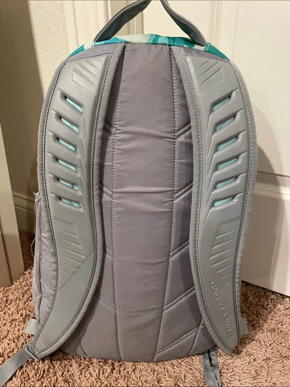 Under Armour Teal Camo and Gray Kids Backpack